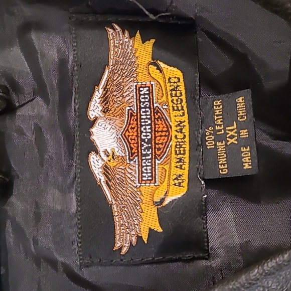 Harley Davidson XXL leather men's vest - Picture 3 of 6